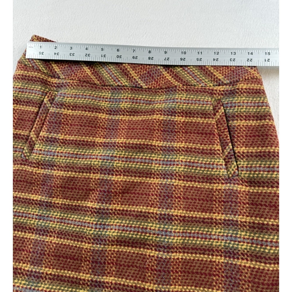 Talbots Womens Petite 2P Wool Blend Plaid Check Skirt - Picture 7 of 14